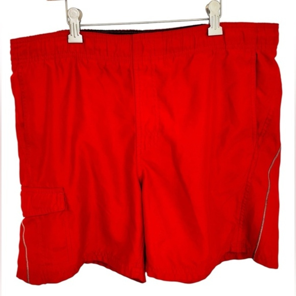 Nike Red Drawstring Swim Shorts, Size Small